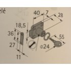 Glastürschloss zum Klemmen, keine Glasbohrung...