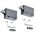 Hettich Schrankaufhänger, Kunststoff Stahl, silberfarben, 1 Set