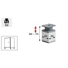 Hettich Möbelfuß, Alu, 60 x 40 mm