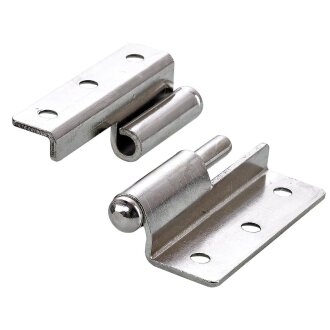 HETTICH Möbelband rechts gekröpft, 50 x 40mm, vernickelt, 2 Stück