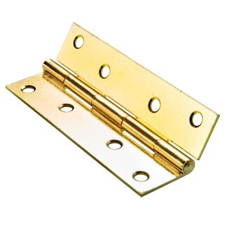 Hettich Scharnier, 100 x 50 mm, vermessingt, 2 Stück
