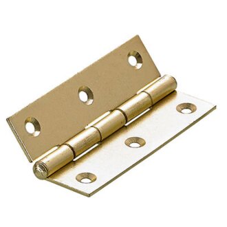 HETTICH Scharnier, 70 x 40mm, Stahl vermessingt, 2 Stück