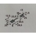 HETTICH Drahtüberfalle, 25 x 80mm, verzinkt