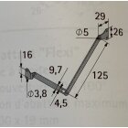 Hettich Klappenhalter ohne Arretierung, 250 mm, Öffnungswinkel max. 90°