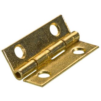 Hettich Scharnier, 20 x 12 mm, vermessingt, 4 Stück