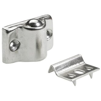 HETTICH Kugelschnäpper, Stahl, vernickelt, 30 x 12 x 20mm, 2 Stück