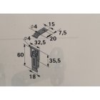 Kistenverschluss 18 x 74mm verzinkt