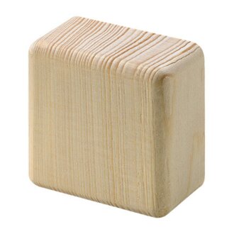 HETTICH Möbelknopf, 50 x 50 x 26 mm, Holz, Kiefer, roh