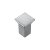 Hettich Möbelknopf, 18 x 18 x 23 mm, Zinkdruckguss, Aluminium-Optik