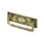 HETTICH Möbelgriff, BA64 mm, Messing, Zinkdruckguss, vermessingt brüniert, 89x30/40x18 mm