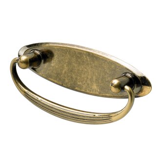 HETTICH Möbelgriff, Messing,Zinkdruckguss,vermessingt,brüniert,BA 64 mm,94 x25mm