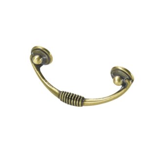 HETTICH Möbelgriff, BA64 mm, Zinkdruckguss, vermessingt, brüniert, 82x33x22 mm