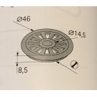 Hettich Lüftungsgitter, rund, Ø 40 mm, Kunststoff, weiß, 4 Stück