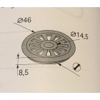 Lüftungsgitter, rund, Ø 40 mm, Kunststoff, weiß  4 Stück