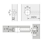 HETTICH Exzenter Verbinder Rastex 8, 15/12,5mm, 8 Stück