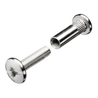 Verbindungsschraube M6 36-50mm vernickelt 4 Stück