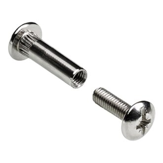 HETTICH Verbindungsschraube M6, 30-42 mm, vernickelt, 4 Stück