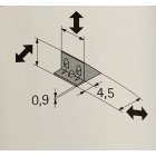 Stabilisator, 14 x 10 x 10 mm, Kunststoff, weiß  20 Stück