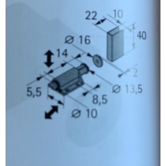 HETTICH Druckmagnetschnäpper für Glastür schwarz
