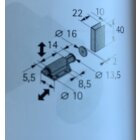 Druckmagnetschnäpper für Glastür schwarz