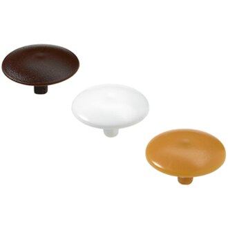 HETTICH Abdeckkappe für Verbindungsschraube Direkta, Ø 15 mm, Kunststoff, weiß/ braun/ beige, 48 Stück