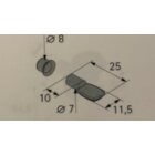 Hettich Löffelbodenträger mit Hülse, 8mm, vermessingt, 20 Stück