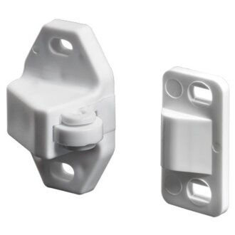 Hettich Rollschnäpper, 19 x 35 x 27 mm, Kunststoff, weiß, 2 Stück