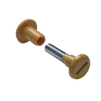 HETTICH Verbindungsschraube M6, 29-40 mm, beige, 10 Stück