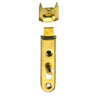 HETTICH Möbelriegel gerade, 13 x 50 mm, vermessingt, 2 Stück