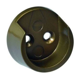 Schrankrohrlager für runde Schrankrohre, Ø 20 mm, Kunststoff gold Optik