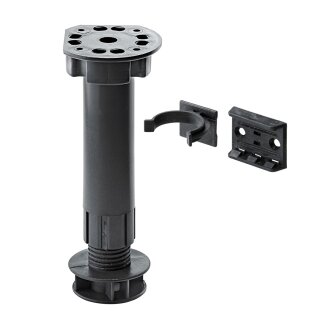 Hettich Sockelverstellfuß inkl. Montageclips, 150 - 170 mm höhenverstellbar