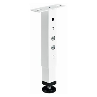 Hettich Bettfuß/Stützfuß, Stahl weiß, 36 x 35 x 200-300 mm höhenverstellbar