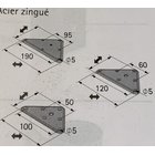 Montageplatte 100 x 70 mm mit Gewinde M 8 - VE 1