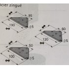 Hettich Montageplatte mit M8 Gewinde, 190 x 134 mm