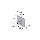 Montageplatte M8 Gewinde, 66 x 58mm