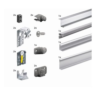 Möbelfuß alu inox 40 x 40mm h100mm