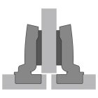 Hettich Topfscharnier Sensys mittelwand, vernickelt, 35 mm