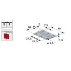 HETTICH Scharnier, 70 x 40mm, vermessingt, 10 Stück