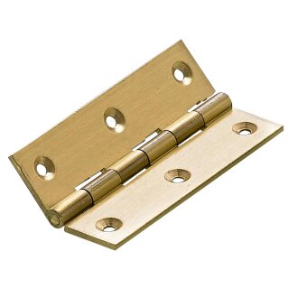 HETTICH Scharnier, 70 x 40mm, Messing matt, 10 Stück