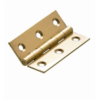 Hettich Scharnier, 64 x 40 mm, Messing matt, 10 Stück