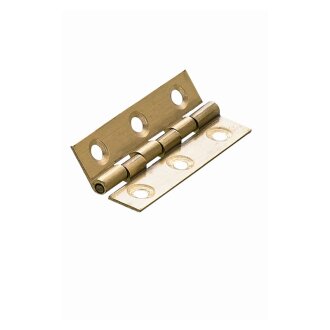 HETTICH Scharnier, 51 x 25mm, Messing matt, 10 Stück