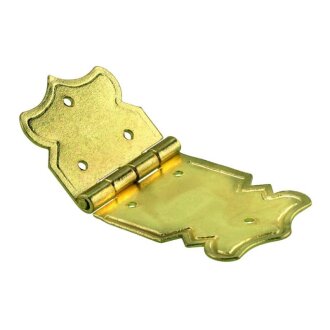 Hettich Schatullenscharnier, 20 x 47 mm, vermessingt, 20 Stück