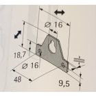 Schrankaufhänger mit Schlüssellochung