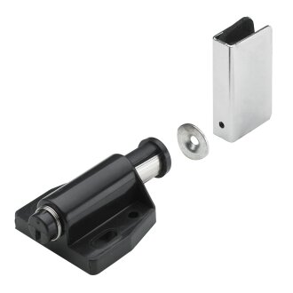 Hettich Druckmagnetschnäpper für Glastür, schwarz