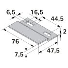 HETTICH Schrankaufhängeschiene, 47,5 x 76mm, verzinkt, 50 Stück