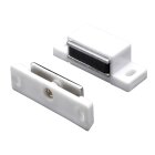HETTICH Magnetschnäpper 3-4kg, Gegenplatte beweglich, 45 x 14 x 15mm, weiß, 50 Stück