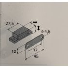 Magnetschnäpper 3-4 kg, Gegenplatte beweglich, 45 x...