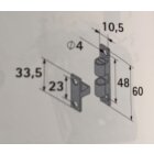 HETTICH Kugelschnäpper, 11 x 60mm, Messing matt, 10 Stück
