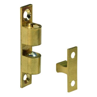 HETTICH Kugelschnäpper, 9 x 49mm, Messing matt, 10 Stück
