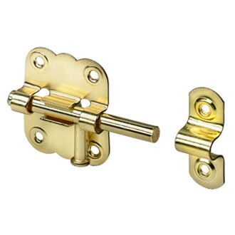 HETTICH Grendelriegel, 33 x 35mm, vermessingt, 10 Stück